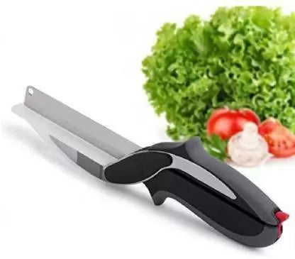 Rasoi Cutter 2 in 1 Food Chopper/Tool Slicer Dicer/Vegetable & Fruit Cutter/Kitchen Scissors/Knife/Chopping/Cutting Board Vegetable & Fruit Slicer