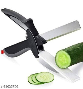 Rasoi Cutter 2 in 1 Food Chopper/Tool Slicer Dicer/Vegetable & Fruit Cutter/Kitchen Scissors/Knife/Chopping/Cutting Board Vegetable & Fruit Slicer