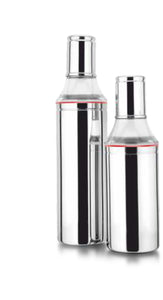 Rasoi Stainless Steel Nozzle Oil Dispenser | Oil Pourer | Oil Pot | Oil Container | Oil Can | Oil Bottle without Handle, Silver