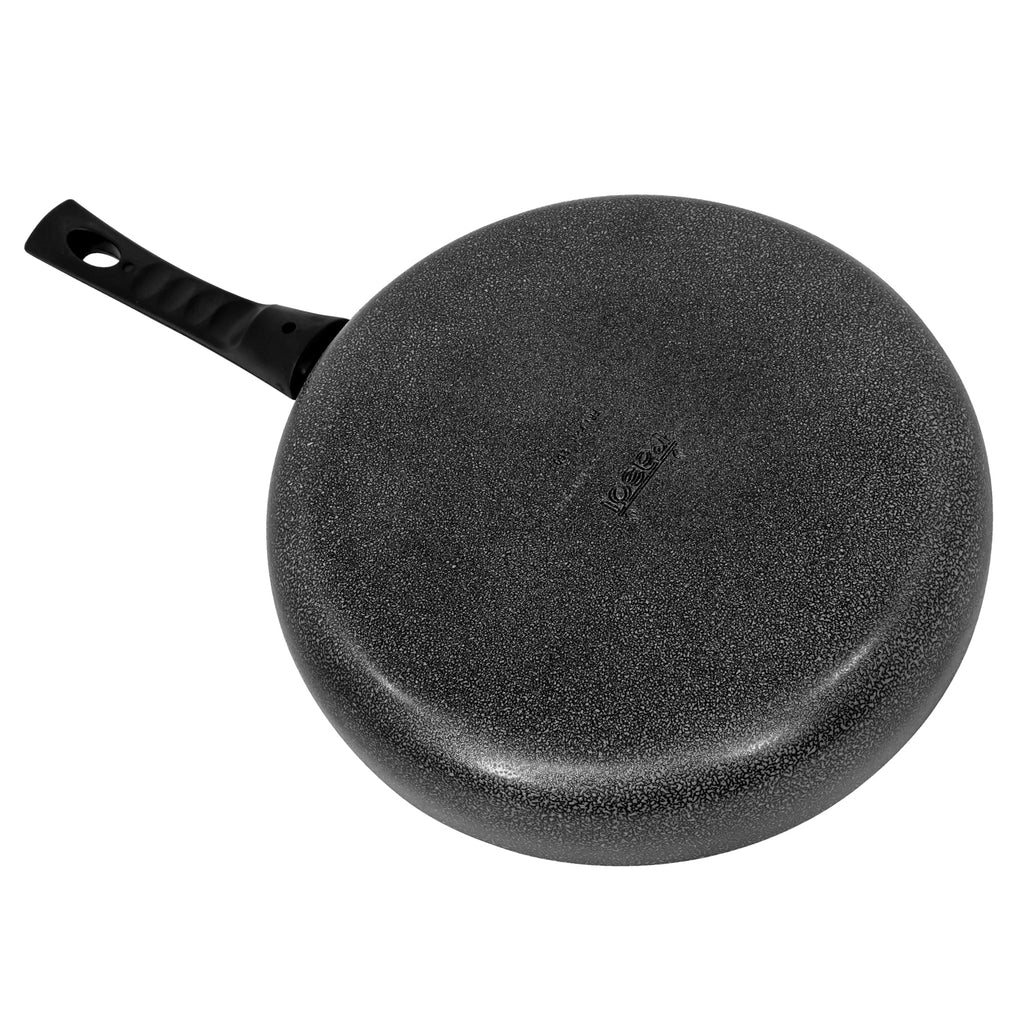 Rasoi Non-Stick Aluminum Hammer Tone Finish 240 MM Fry Pan With SS Lid (2.6mm)