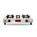 Rasoi Classic Deluxe Jumbo Stainless Steel 2 Burner Gas Stove, Silver (ISI Certified)