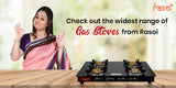 Rasoi Crystal Glass Top 2 Burner Gas Stove, Multicolor (ISI Certified)