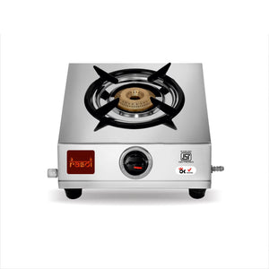 Rasoi Classic Stainless Steel Mini 1 Burner (New) Gas Stove, Silver (ISI Certified)